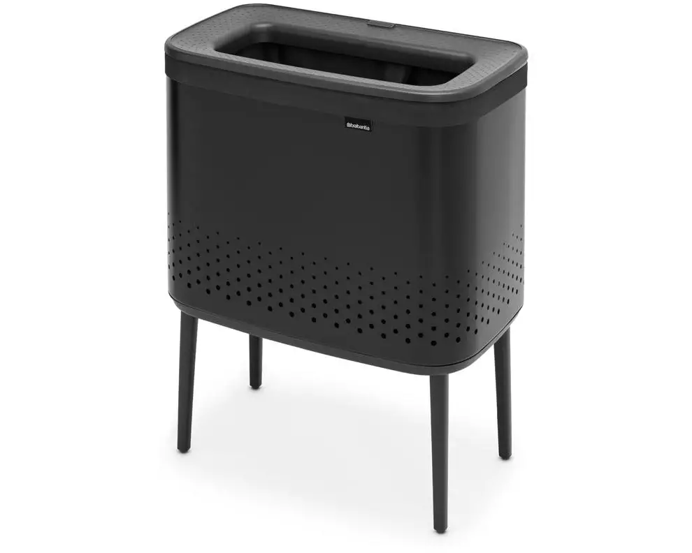 Brabantia Wäschesammler BO Schwarz, 60 l