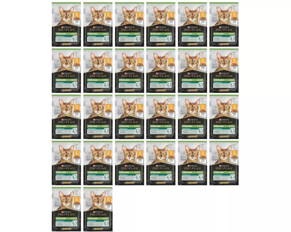 Purina Pro Plan Nassfutter Nutrisavour Sterilised Huhn in Sosse, 26 x 85 g