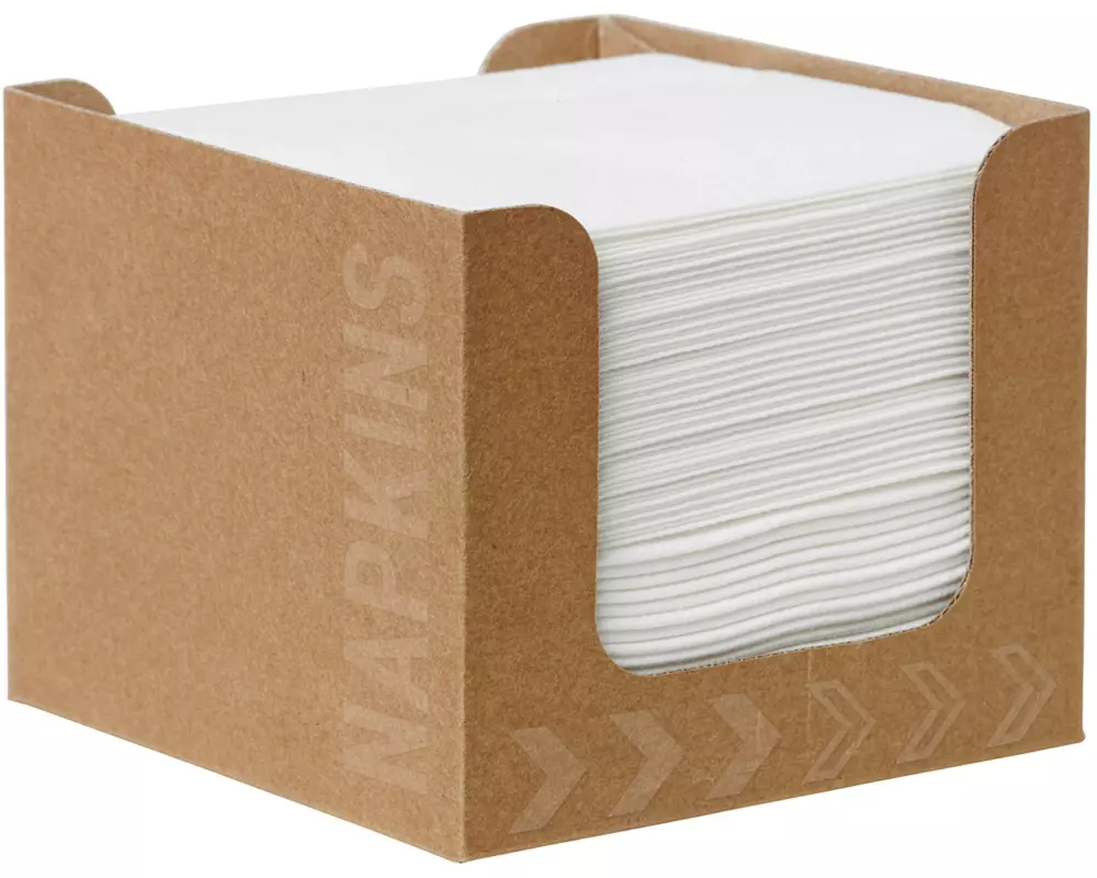 Duni Cocktailservietten Fingerfood 20 cm x 20 cm, 50 Stück, Weiss