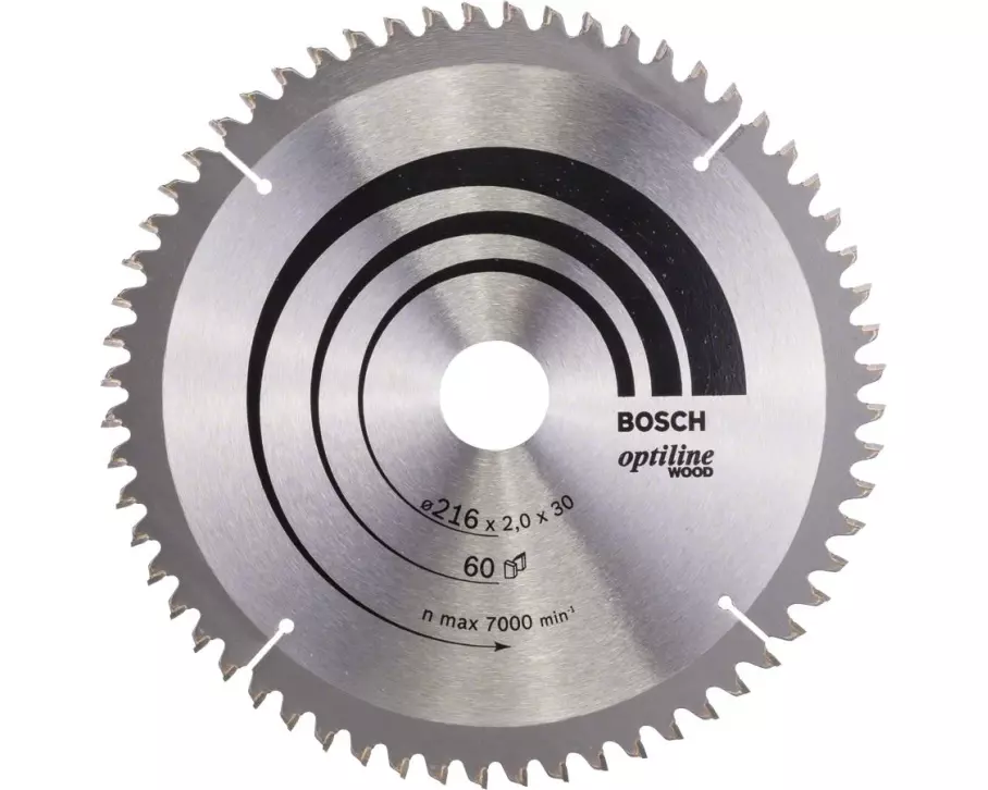 Bosch Professional Kreissägeblatt Optiline Wood Ø 216, 60 Zähne