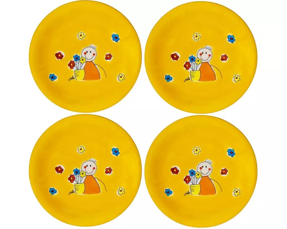 Mila Frühstücks- & Dessertteller Flowerboy Ø 22 cm, 4 Stück