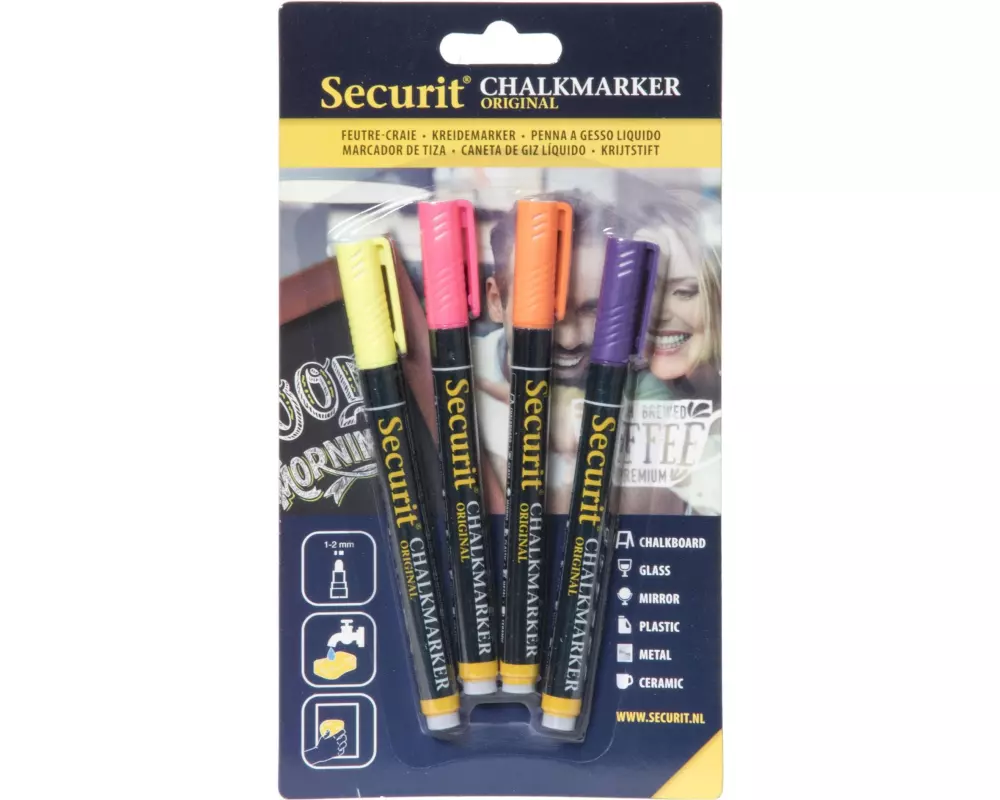 Securit Kreidemarker 1-2 mm 4 Stück