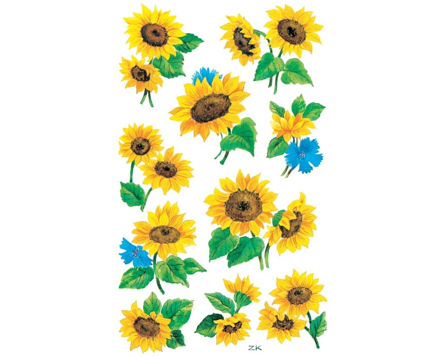 Z-DESIGN Sticker Creative 54103 Sonnenblumen 3 Stück