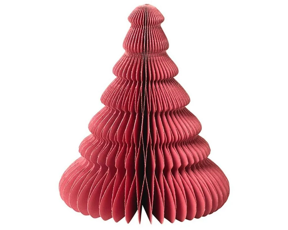 Broste Copenhagen Honeycomb Christbaum Pomeian Red, 13 x 15 cm
