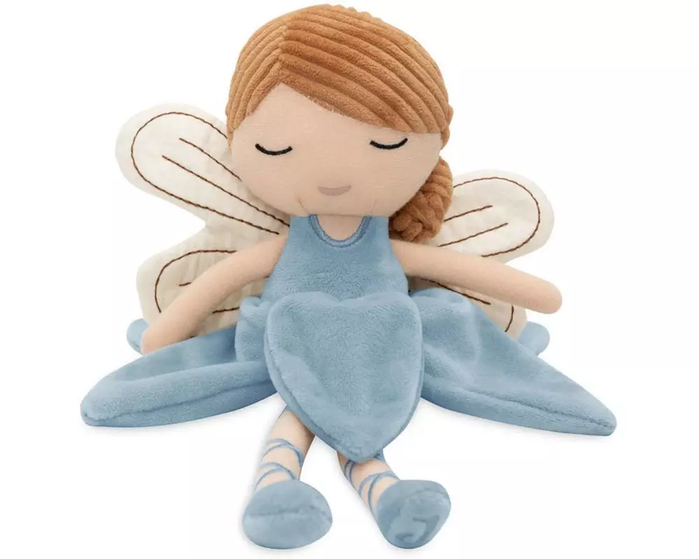 Jollein Plüsch Kuscheltier Fairy – Amy Hellblau, 32 x 20 x 6 cm