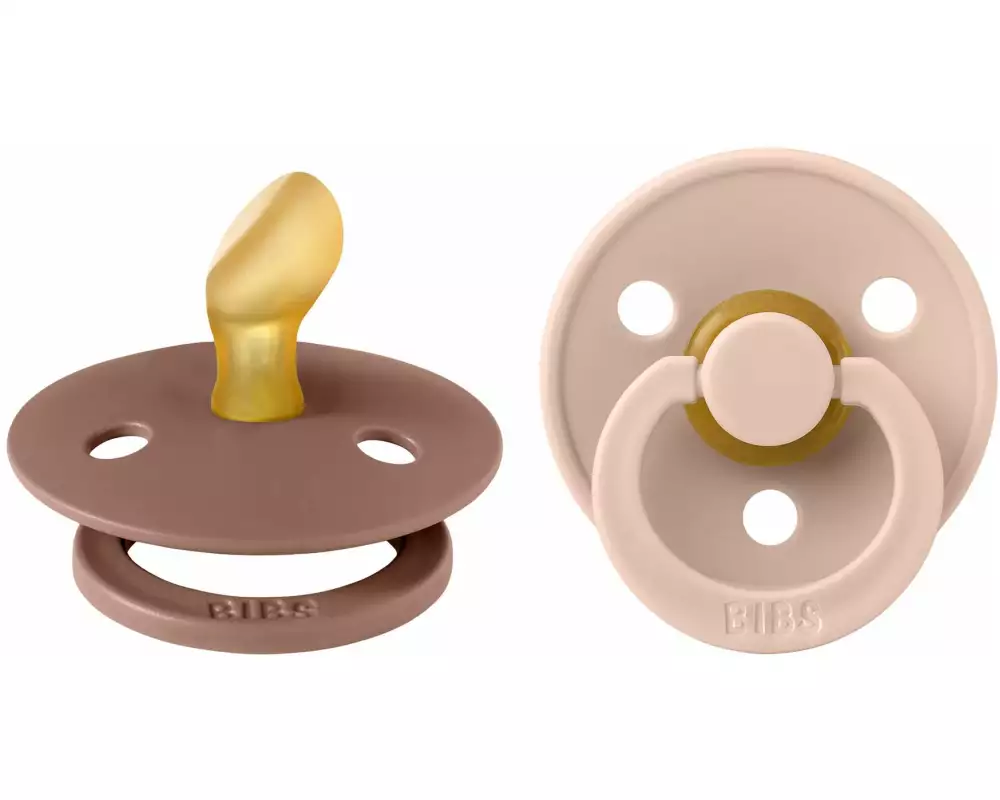 Bibs Nuggi anatomisch Latex 2er Set Woodchuck/Blush 6-12 Mt.