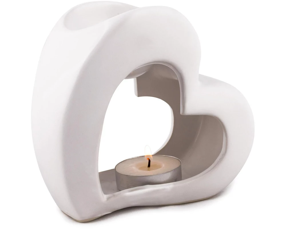 Pajoma Duftlampe Heart Ø 13 cm, Weiss