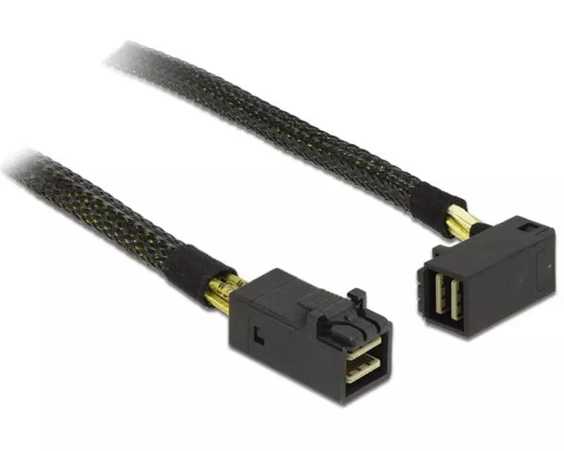 Delock SAS-Kabel SFF-8643-SFF-8643 gewinkelt, 50 cm