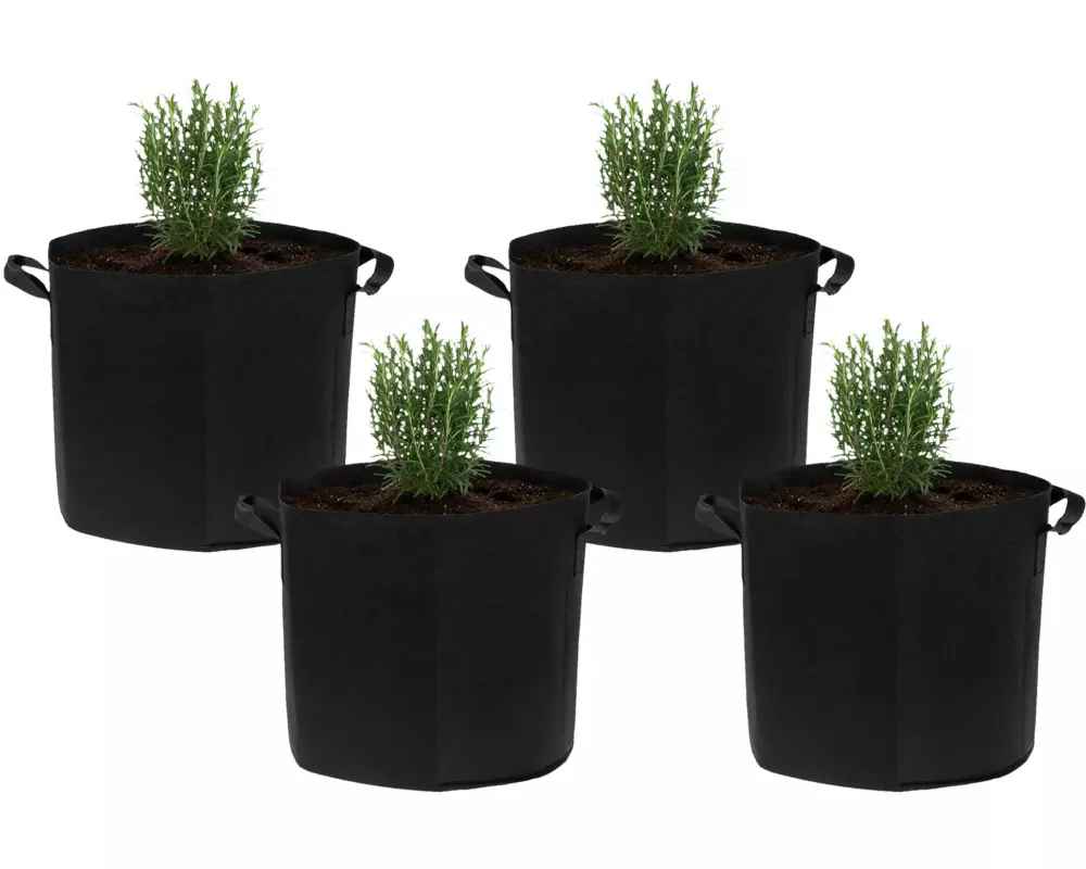 STRUCT Pflanzentasche 4er Set, Filz, 30 x 30 x 25 cm