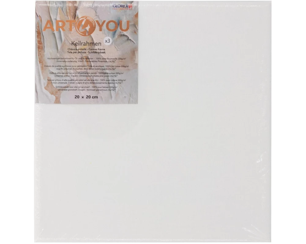 Glorex Keilrahmen 20 x 20 cm, 1.7 cm