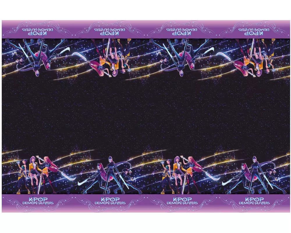 We fiesta Party Tischdecke K-Pop Demon 120 cm x 180 cm, Schwarz/Lila