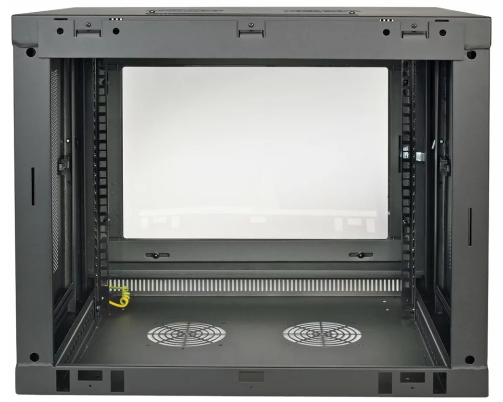 EATON TRIPPLITE SmartRack 9U, Low-Profile, Switch-Depth, Wall-Mount, Mini Rack Enclosure, Clear Acrylic Window