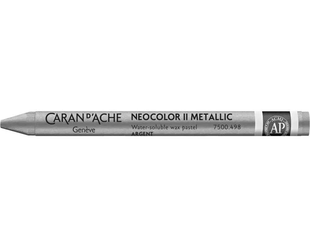Caran d'Ache Wachsmalstifte Neocolor 2 wasservermalbar Silber