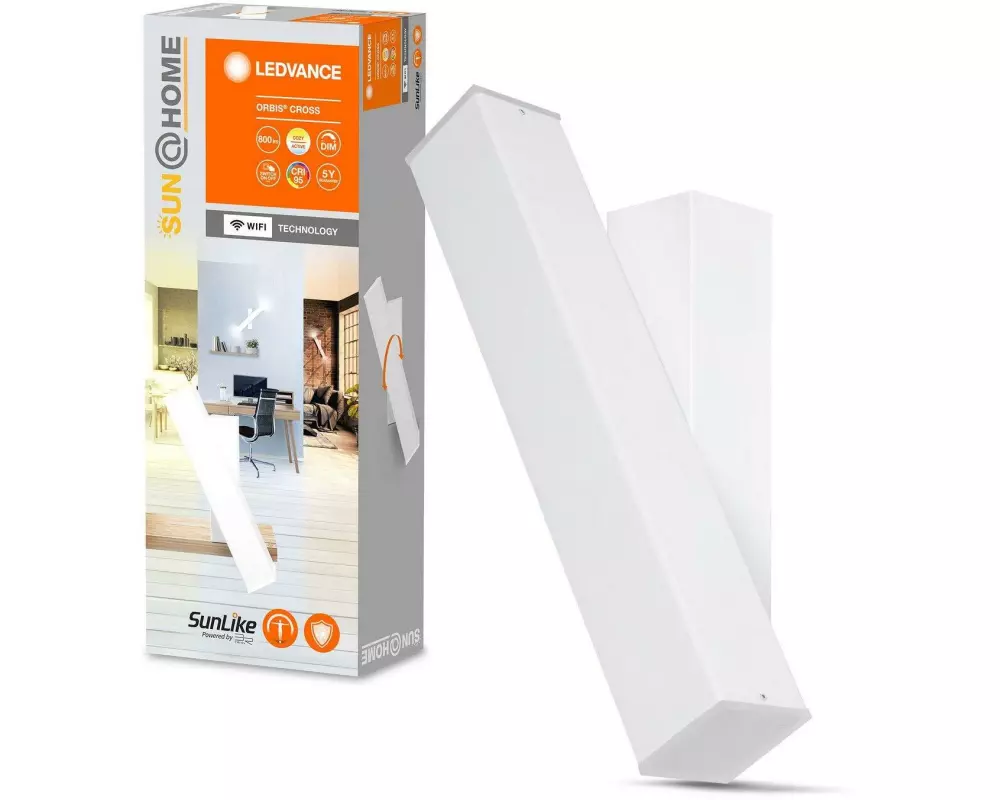 Ledvance Wandleuchte Sun@Home LED Orbis Cross, 12 W, CRI95