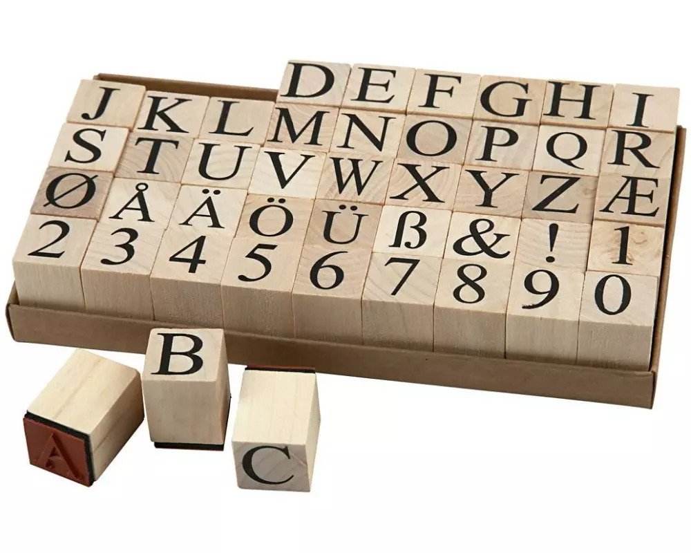 Creativ Company Stempelset Buchstaben/Zahlen 45-teilig