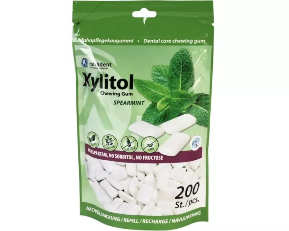 Miradent Kaugummi Xylitol Spearmint 200 Stück