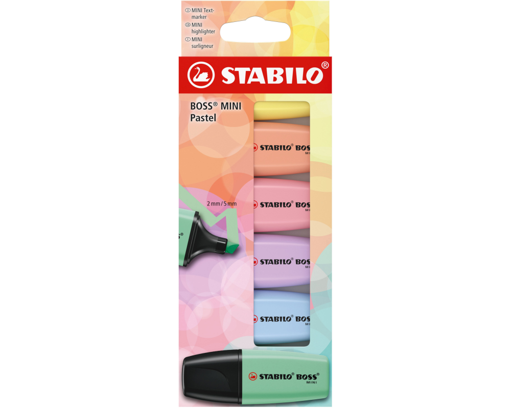STABILO Textmarker Boss Mini Pastell 6er Etui