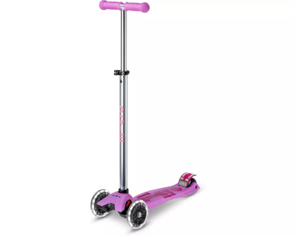 Micro Mobility Kickboard Maxi Micro Deluxe Glow LED Lila
