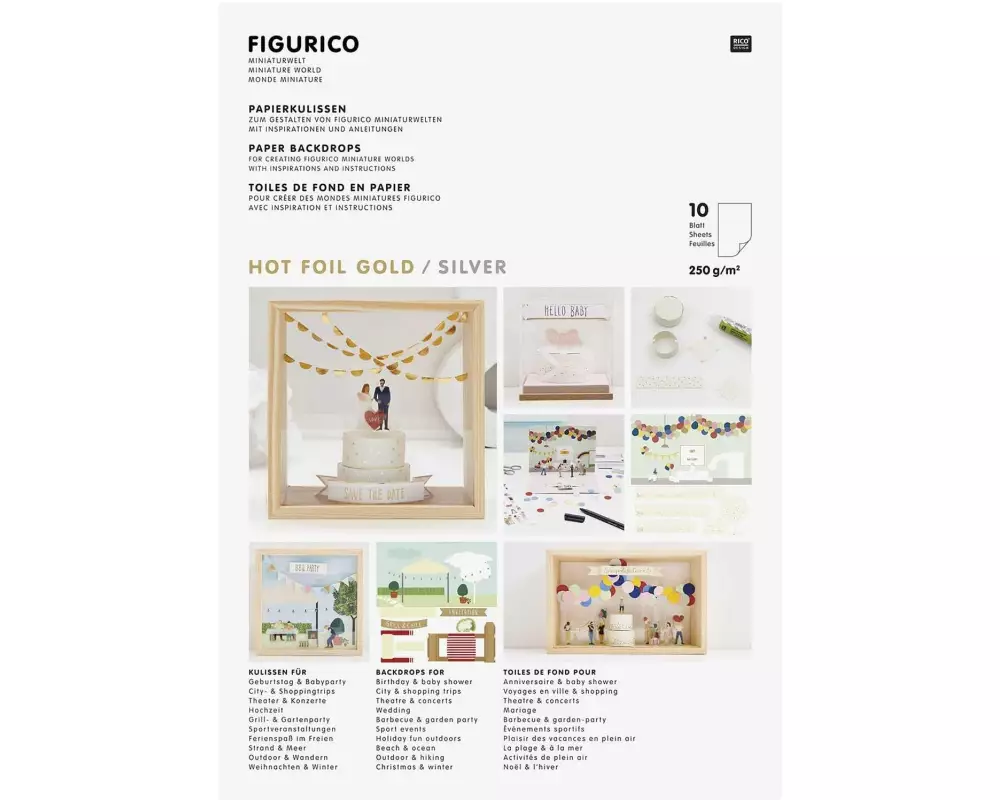 Rico Design Mini-Figur Anleitungsblock Figurico 22 Blatt, DIN A4