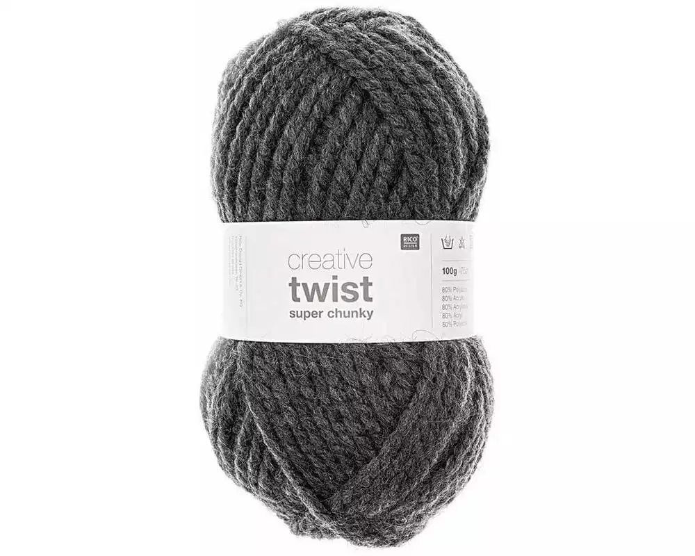 Rico Design Wolle Creative Twist Super Chunky 100 g Grau