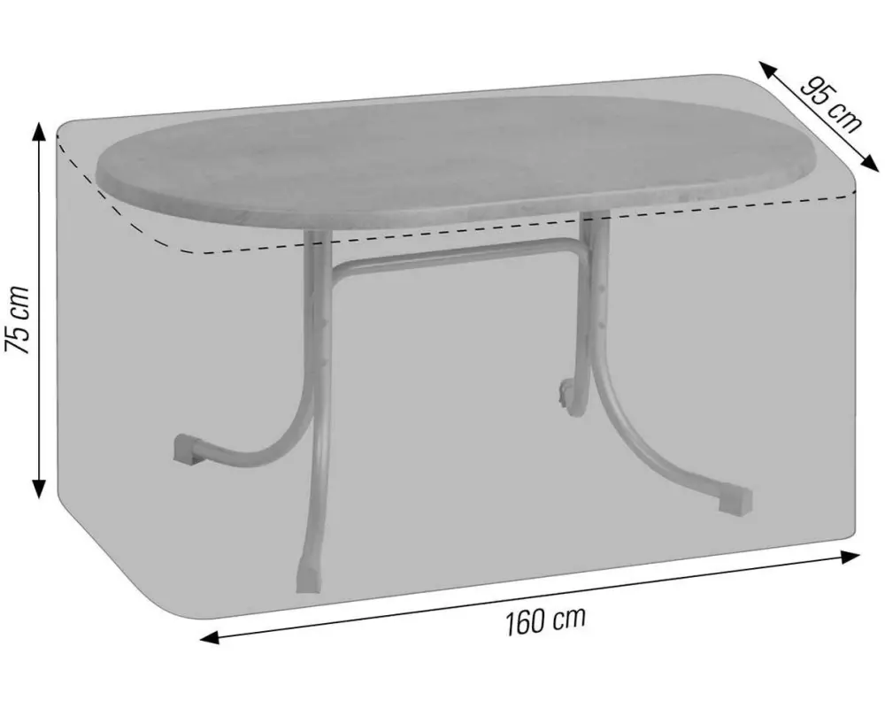 Acamp Schutzhülle Tisch 160 cm x 95 cm x 75 cm