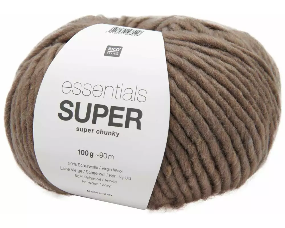 Rico Design Wolle Essentials Super Super Chunky 100 gr, Taupe