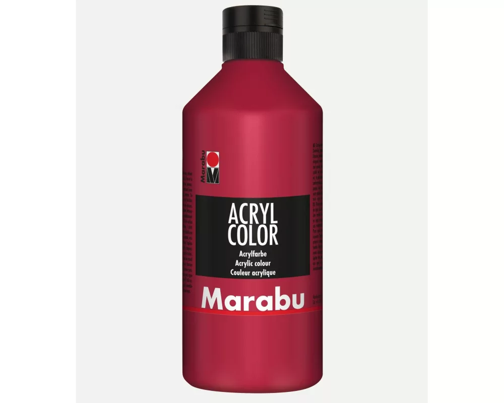 Marabu Acrylfarbe Acryl Color 500 ml Karminrot