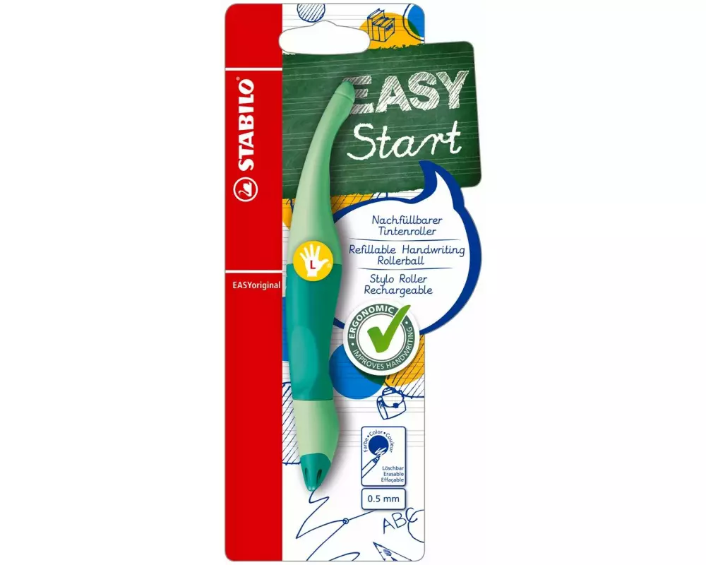 STABILO EASYoriginal Pastell Minze L Tintenroller für Linkshänder
