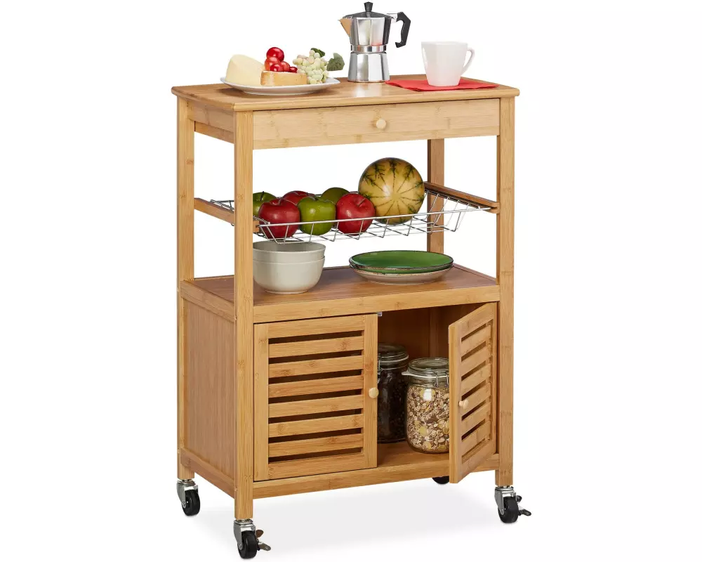 relaxdays Küchenwagen 82 x 59.5 x 35 cm
