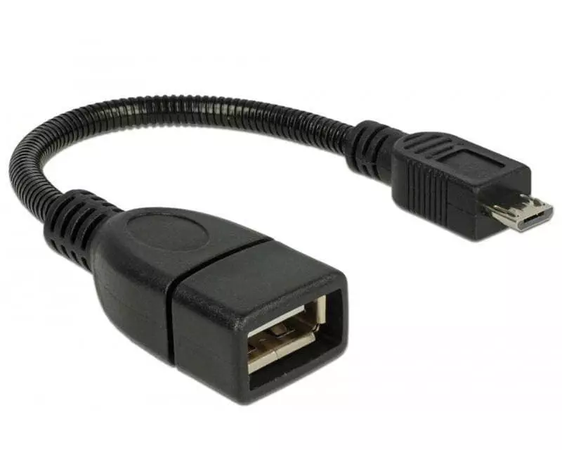 Delock USB-OTG-Kabel Micro-USB B - USB-A 0.15 m