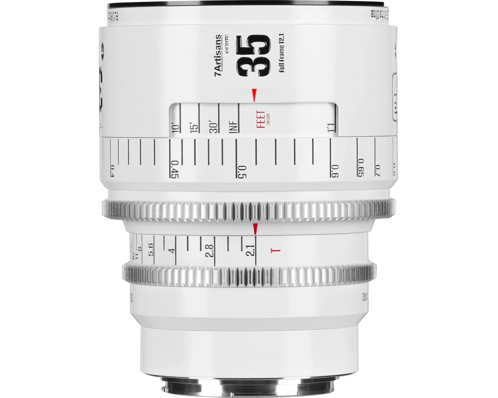 7Artisans Festbrennweite 35mm T/2.1 INFINTE Weiss – Canon EF