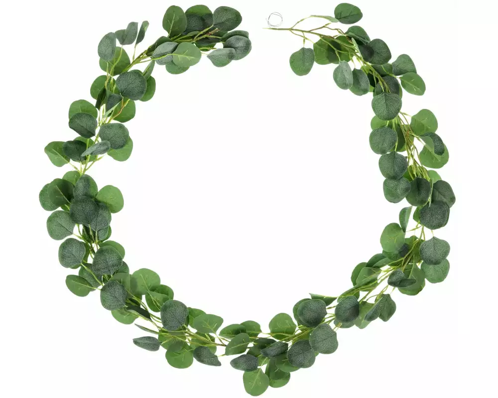 Partydeco Girlande Eukalyptus 1.8 m, 150 Blätter, 1 Stück