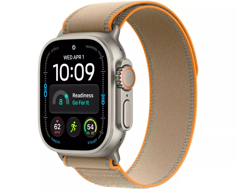 Apple Watch Ultra 4 Natural Titanium Sand Trail Loop S/M