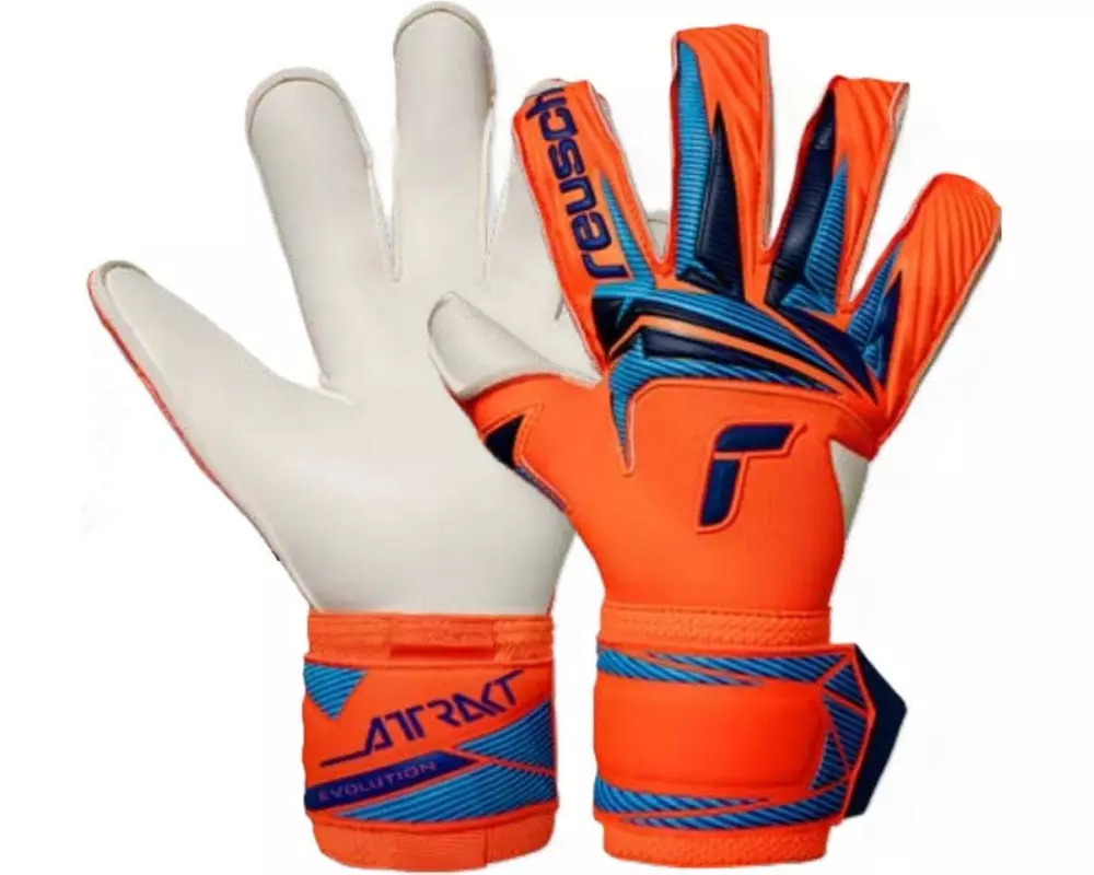 reusch Attrakt Gold X Evolution Grösse: 7.5, Shocking Orange/Blau