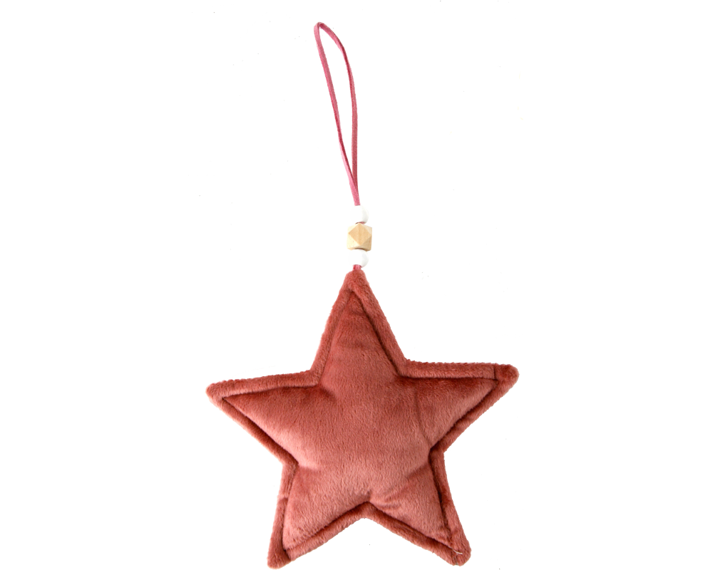 ROOST Weihnachtshänger Stern 880444 122.5x3x12cm Samt Pink