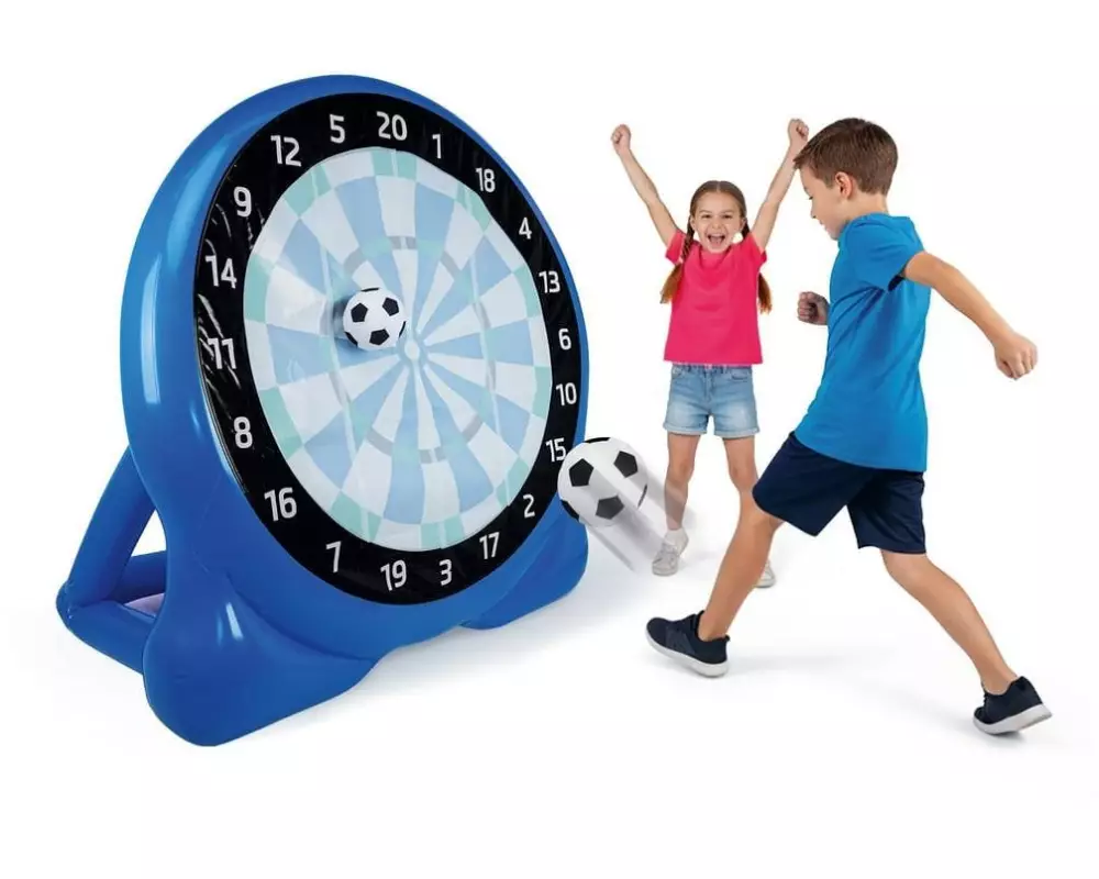 EASYmaxx Fussball-Dartscheibe Aufblasbar, 156 cm, Blau