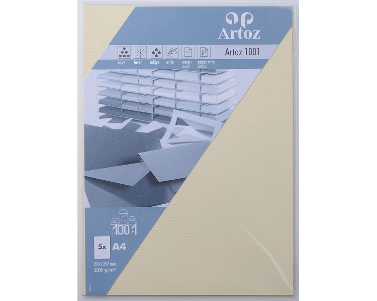 ARTOZ Karten 1001 A4 107696142 220g, chamois 5 Blatt