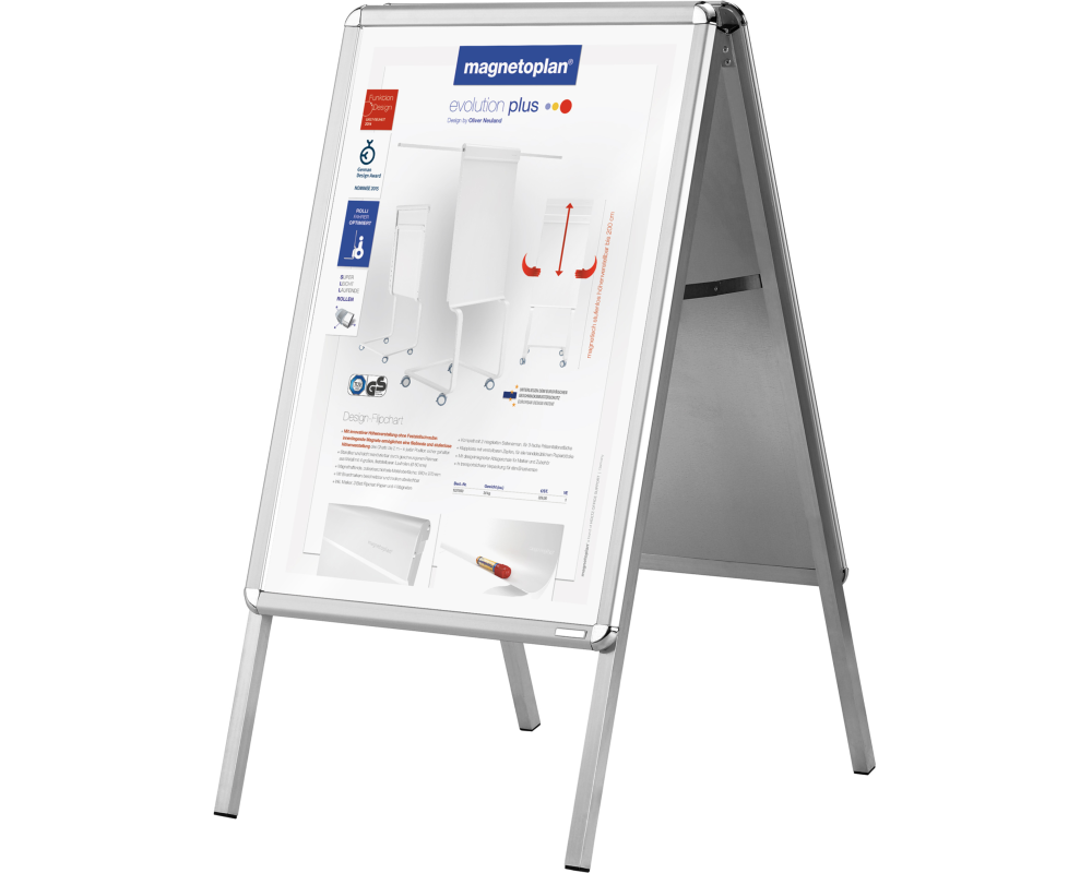 MAGNETOPLAN Plakatständer DIN A1 00016 mit Klapprahmen 639x886mm