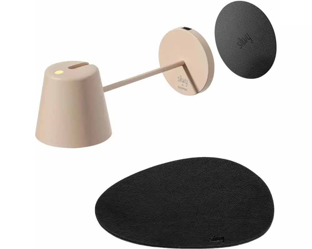 Silwy Magnet-Leuchte Portofino Sand inkl. Platzset und Pad
