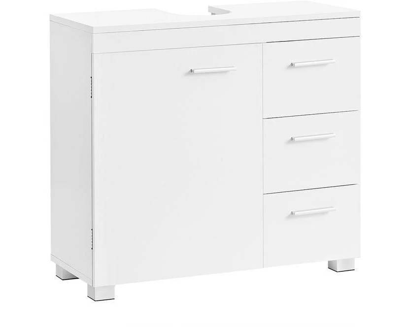 VASAGLE Waschbeckenunterschrank 64 x 70 cm, Weiss