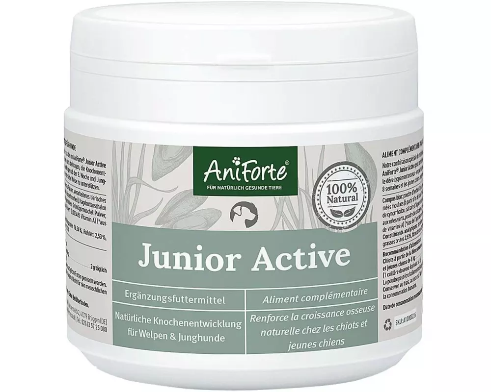 AniForte Hunde-Nahrungsergänzung Junior Active Pulver, 250 g