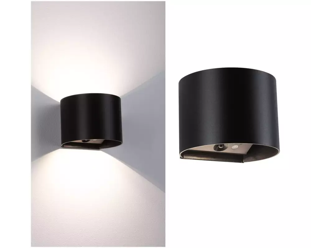 Paulmann Akkuwandleuchte Nyora IP44, Schwarz