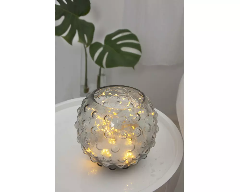 Star Trading LED Lichterkette Angel Hair Dew Drop, 80 LED, 80 cm