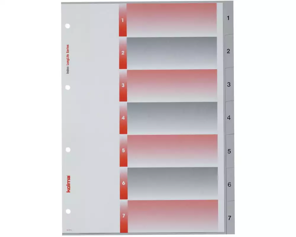Kolma Register A4 LongLife 1-7