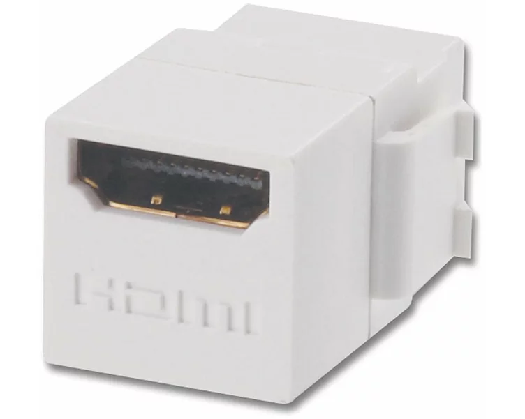 LINDY HDMI Keystone, white, double Female keystone modue for wall boxes