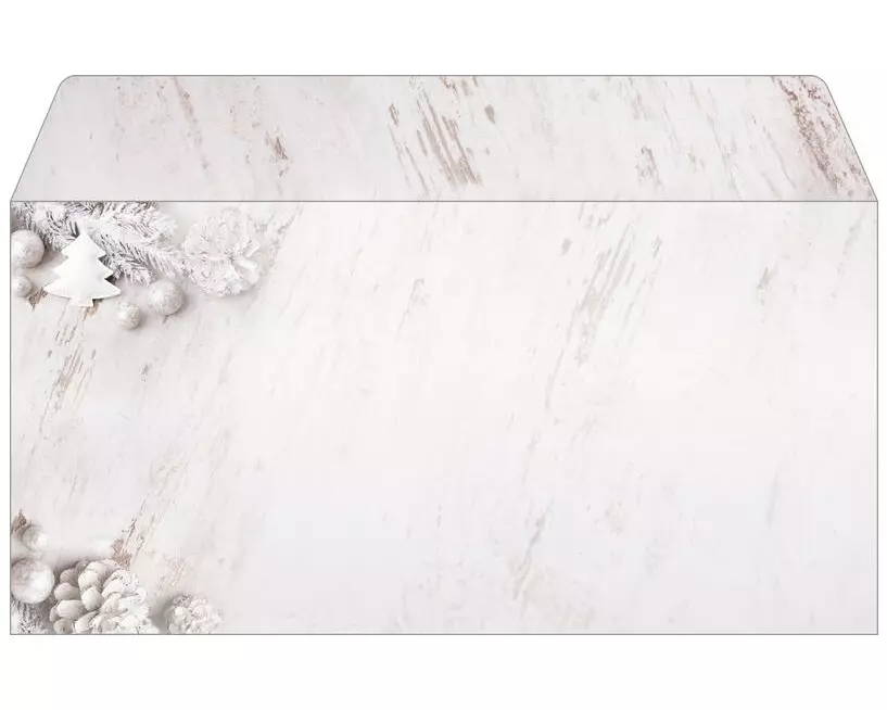 Sigel Weihnachtsumschlag, Rustic White