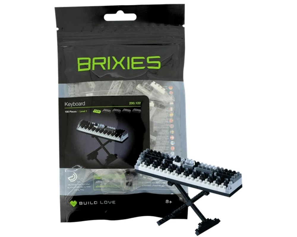 BRIXIES Bausteinmodell Keyboard aus 100 Bausteinen