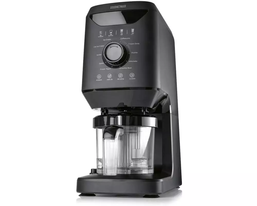 GOURMETmaxx Eismaschine 1 l, Schwarz