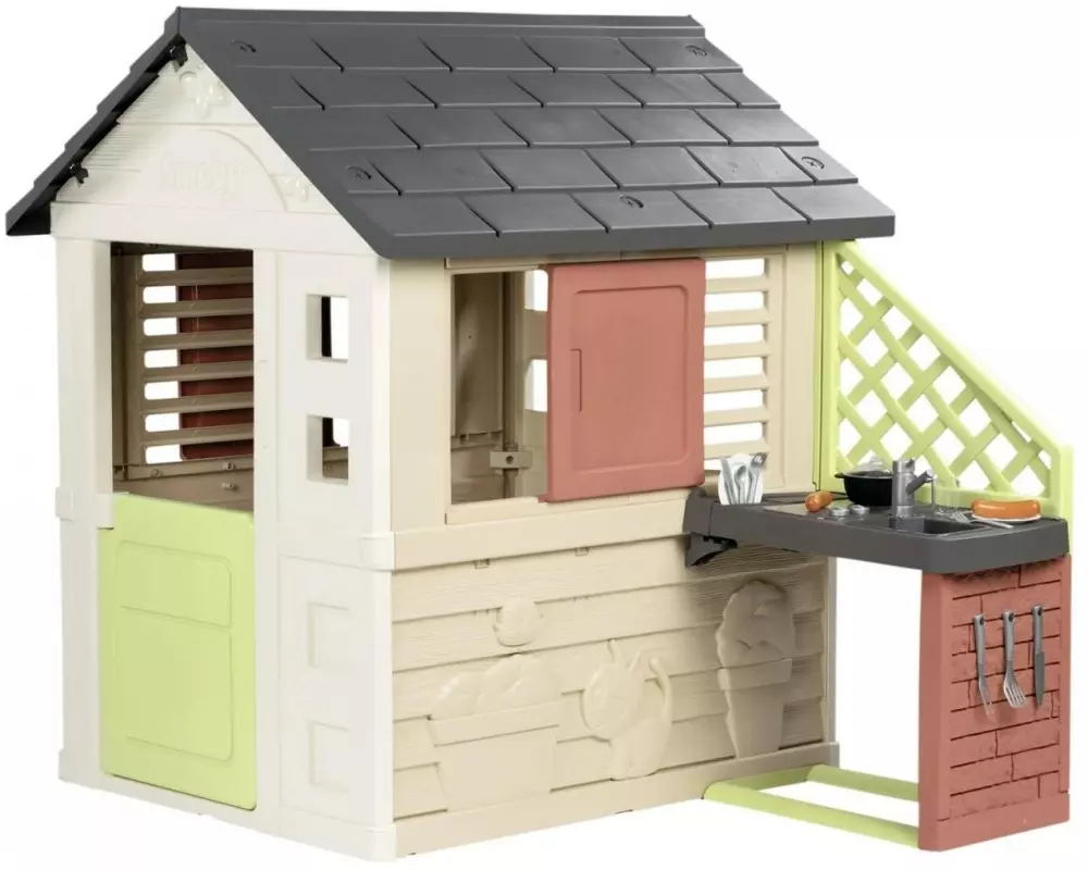 Smoby Spielhaus Natur mit Küche