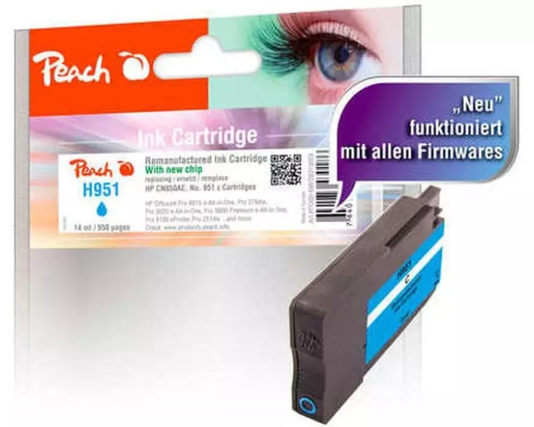 Peach Tinte HP Nr. 951 (CN050AE) Cyan